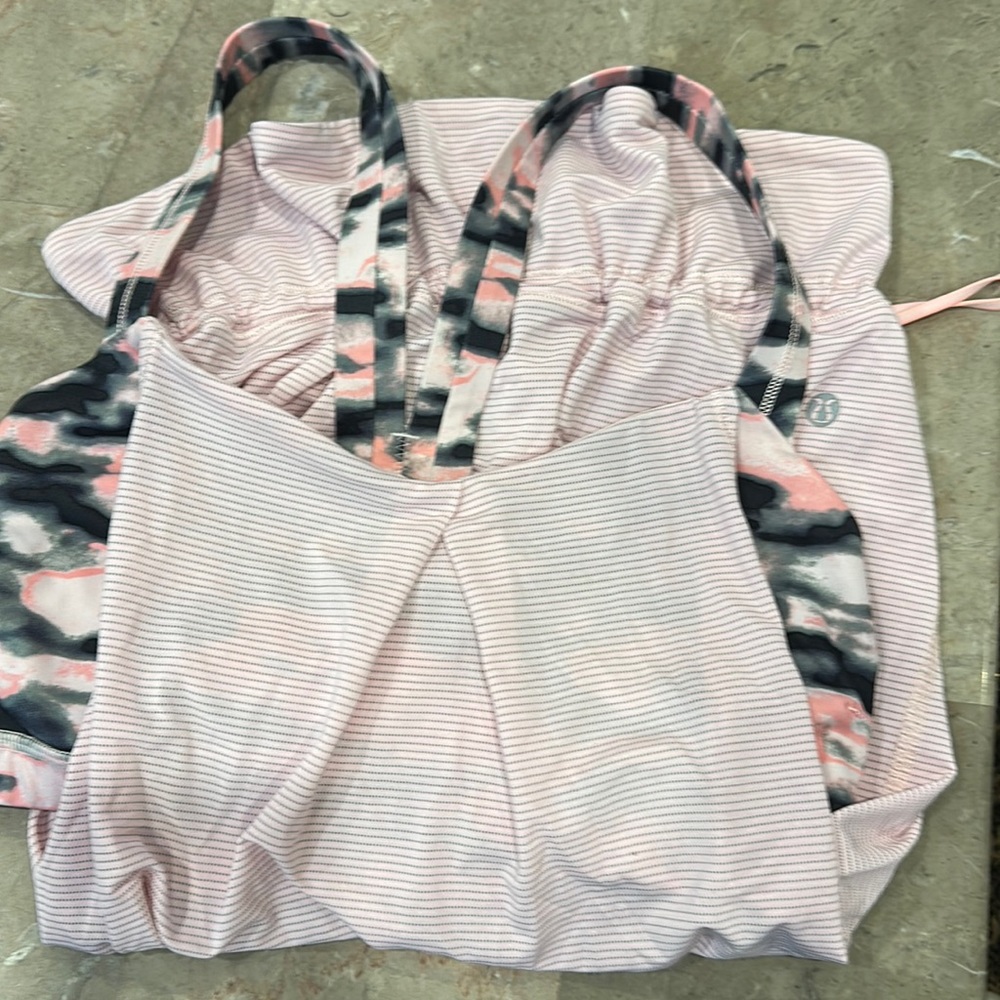 Lululemon pink tank with sports bra
